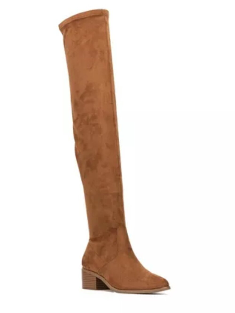 New York & Company Rana Over-the-Knee Stretch Boots – Cognac Brown – Size 6